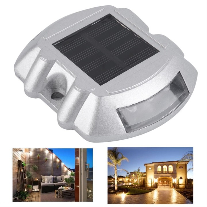 Illuminazione solare con 2 viti prigioniere stradali bianche 6 segnaletica stradale a led per la sicurezza stradale eclats antiv