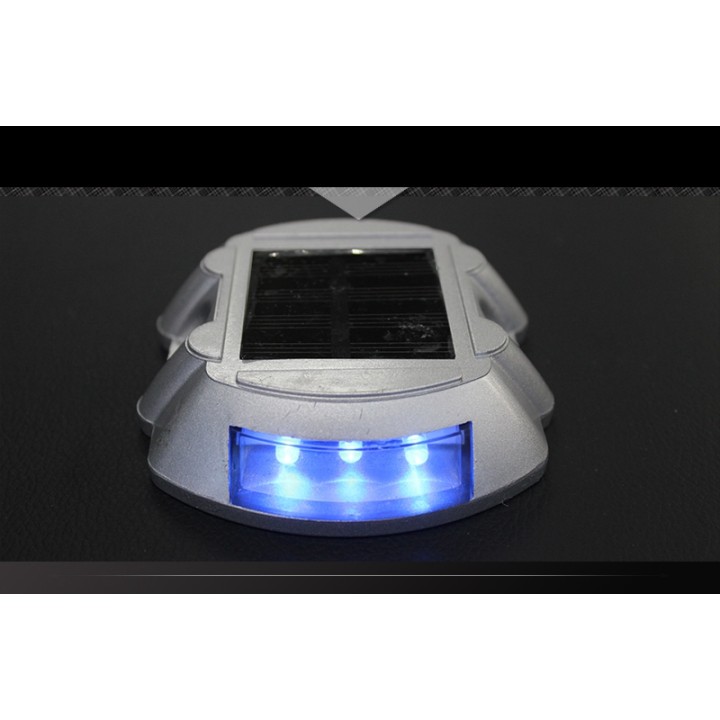 2 Segnaletica a luce solare con perno blu per strada a 6 segnalazioni di sicurezza stradale a led eclats antivols - 1