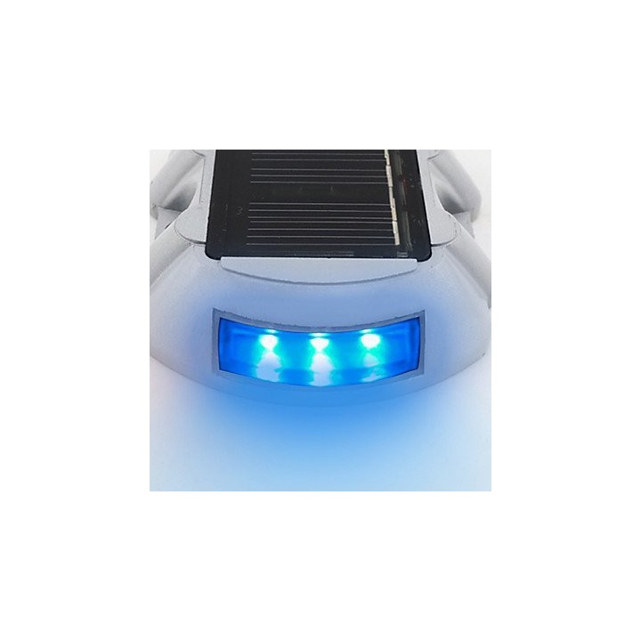 2 Segnaletica a luce solare con perno blu per strada a 6 segnalazioni di sicurezza stradale a led eclats antivols - 5