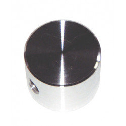 Aluminum button pin 6mm cen - 1