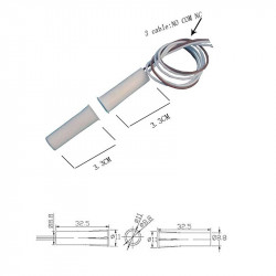 Einbau-Magnetkontakt Nr. Nr. 3 Drahte Detektor zum Offnen des Turfenstersensors