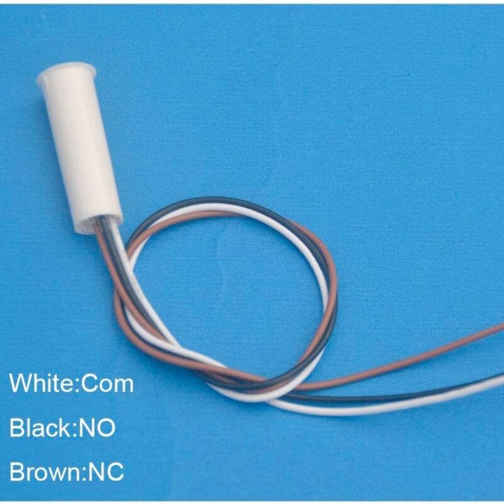 Recessed magnetic contact no nf 3 wires detector opening door window sensor