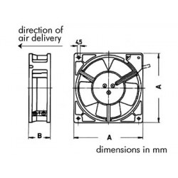 Ventilador sunon 230vac cojinete liso 120 x 120 x 38mm velleman - 1