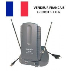 Antena uhf, vhf & fm compacta con amplificador uso en el interior velleman - 1