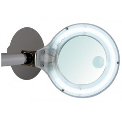 Lámpara de escritorio con lupa 3 + 12 dioptrías 12w color blanco jr  international - 1