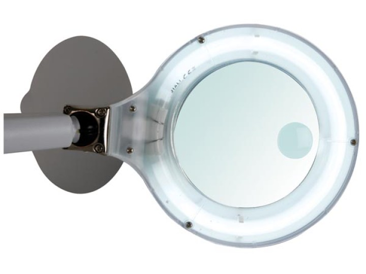 Lámpara de escritorio con lupa 3 + 12 dioptrías 12w color blanco jr  international - 1