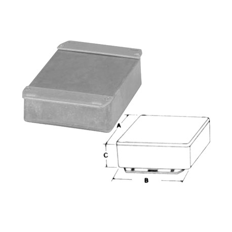 Caja aluminio 153 x 82 x 46 mm baul cajita aluminio ha1590lbfl cen - 1