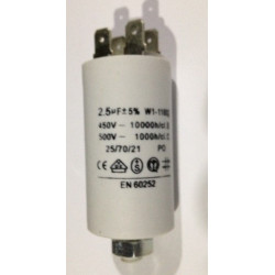 Capacitor 2 mf micro farad 400v 450v 500v 50 60 hz universal motor start capacitor with am terminal w1 11002 jr international - 