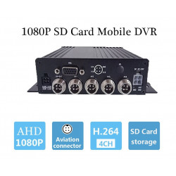 Enregistreur mobile vidéo numérique 4 canaux mdvr enregistrement sur carte sd sdhc (jusqu'à 128go)