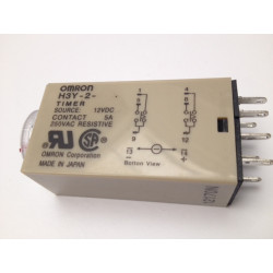 Delay timer dc 12v 0~60 second h3y-2 & base relay electric time lapse 12vdc 2 no nc 5a 250v auto car parts - 2