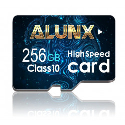 Tarjeta MicroSD de 256 gb con adaptador SD para teléfonos inteligentes, tabletas y cámaras digitales