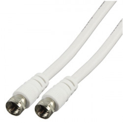 Kabel-tv-antenne 2m netzstecker f-stecker auf f-stecker-kabel male white-527/2 75-ohm- velleman - 2