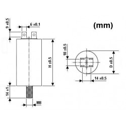 15mf uf  kondensator mf mikrofarad 450v 50/60 hz motorinbetriebnahme w1 11.014 wohnung lug uhr jr international - 2