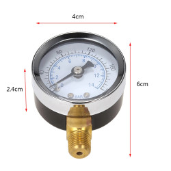 Manometro acqua 1/8 40 mm 200 psi 14 bar per riduttore di pressione filtro per piscina