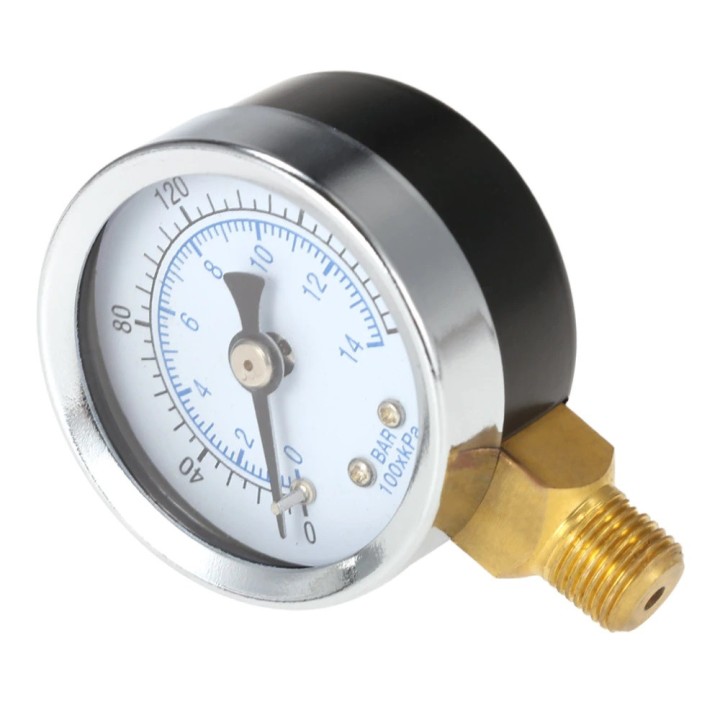 Manometro acqua 1/8 40 mm 200 psi 14 bar per riduttore di pressione filtro per piscina