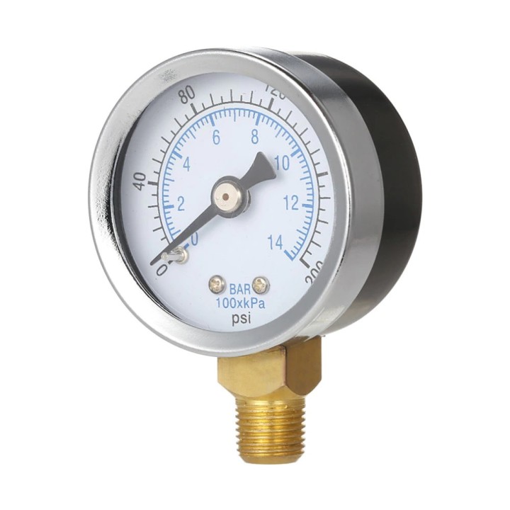 Manometro acqua 1/8 40 mm 200 psi 14 bar per riduttore di pressione filtro per piscina