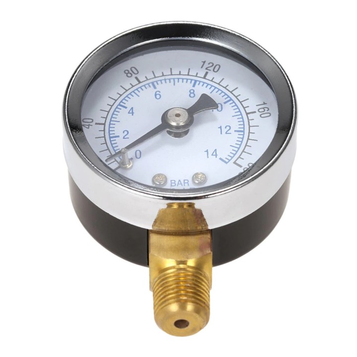 Manómetro de agua 1/8 40 mm 200psi 0 ~ 14bar para reductor de presión filtro de piscina