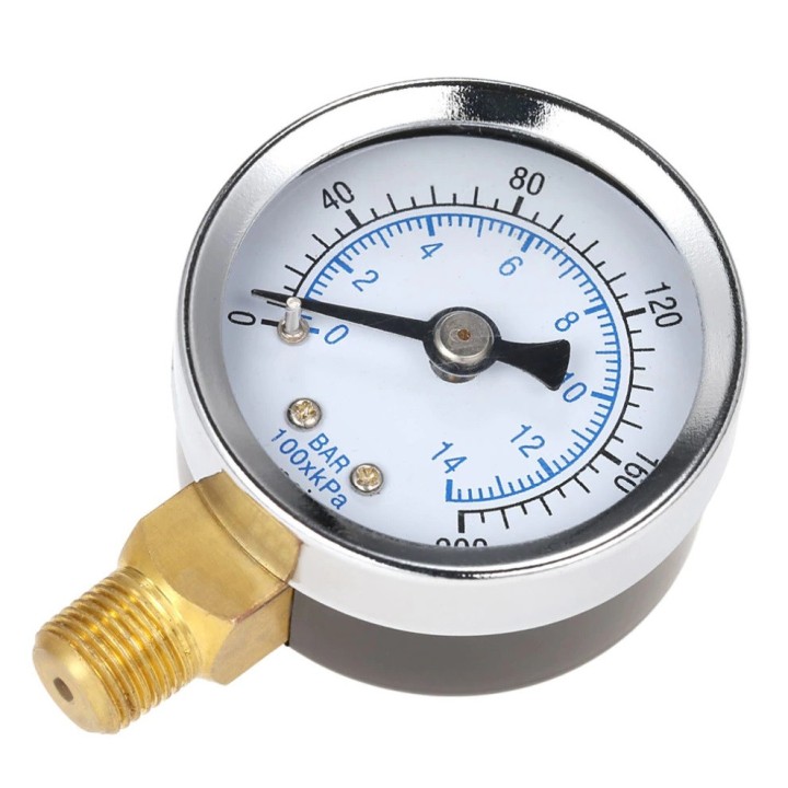 Water pressure gauge 1/8 40mm 200psi 0 ~ 14bar for pressure reducer swimming pool filter