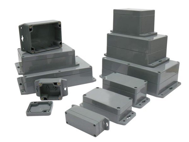 Sealed abs box with mounting flange 222x146x75mm velleman - 1