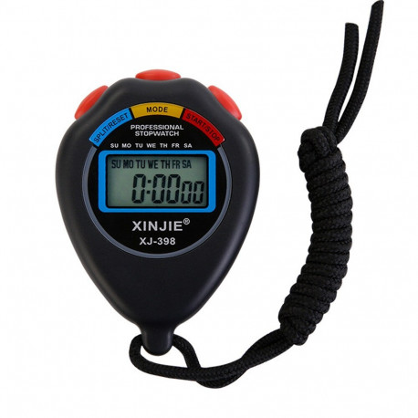 Stopwatch display time calendar minutes seconds month day XJ-398
