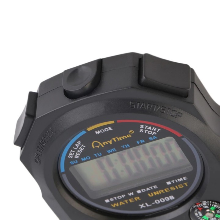 Sports Stopwatch Professional Handheld Waterproof LCD Digital Stopwatch Timer Chronograph Counter Sport Alarm