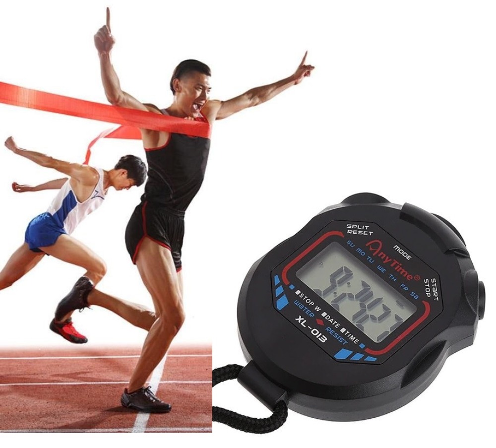 Sport Cronometro Professionale Palmare Impermeabile LCD Digitale Cronometro Timer Cronografo Contatore Sport Allarme