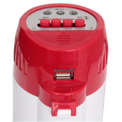 Megaphon 20W mit wiederaufladbarer Batterie Reichweite 300m Aufnahme 8 Sek. Eingebautes Mikrofon.