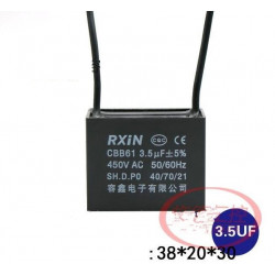 CBB61 450V 3.5UF ventilador del aire acondicionado ventilador inicia insertos condensador