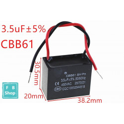 CBB61 450V 3.5UF ventilador del aire acondicionado ventilador inicia insertos condensador