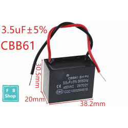 Condensateur cbb61 3.5uf 450v 3.5mf 3.5 mf uf micro farad 50/60hz condo demarrage moteur