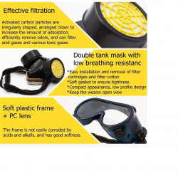 2 Cartuccia filtrante protezione per maschera antigas mg 3m - 14