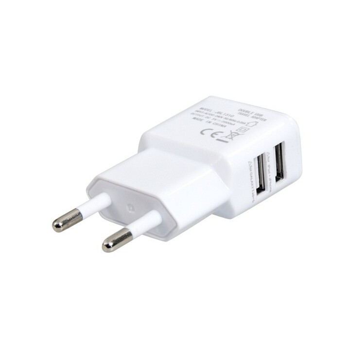 USB Power 2A Dual 2Ports EU Wall Charger Adapter for Samsung for iPhone for HTC jr international - 3