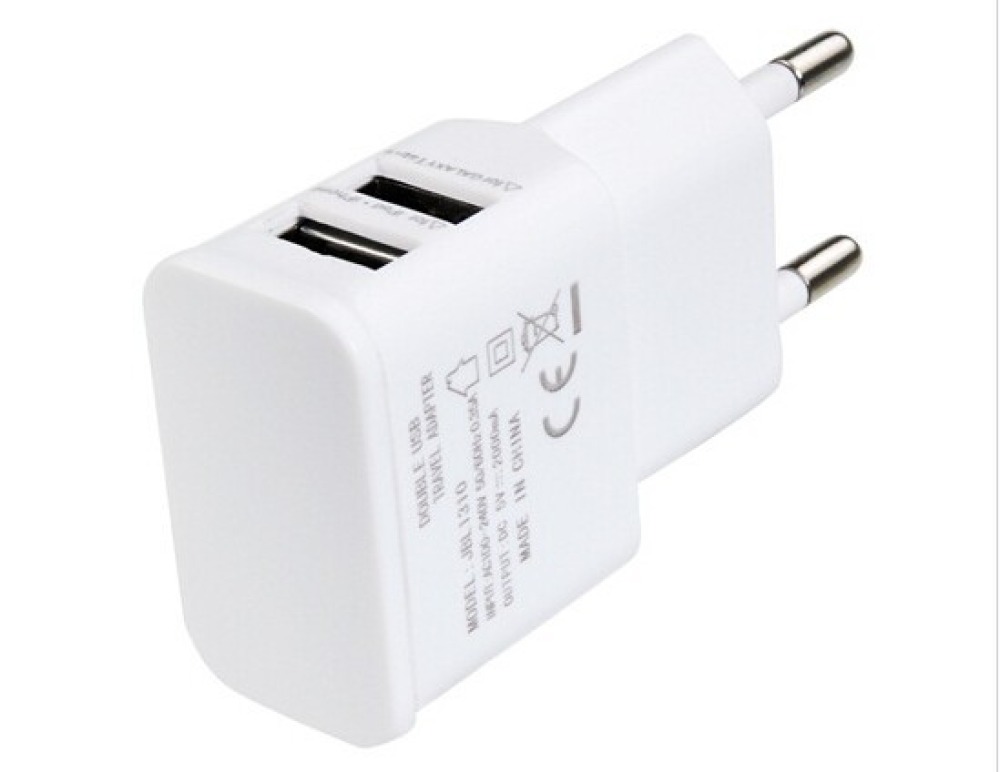 USB Power 2A Dual 2Ports EU Wall Charger Adapter for Samsung for iPhone for HTC jr international - 4