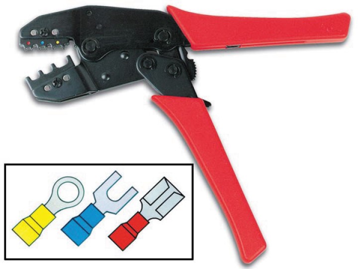 Alicates para crimpar conectores fast on trabajo duro 6' velleman - 1