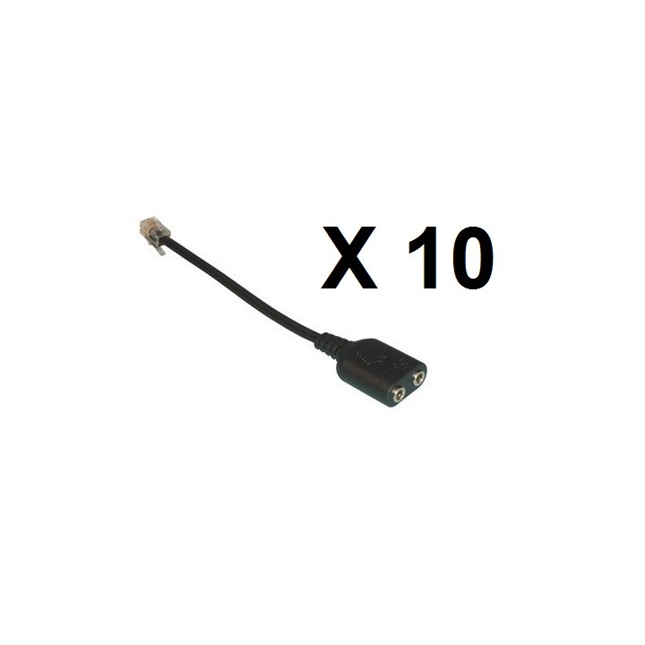 10 X Telefonhelmsadapter telefon mikrofon mikro helm msn yahoo skype voip elektrischer adapter jr international - 1