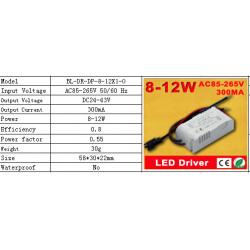 Controlador LED 110v fuente de alimentación 220v a 36v 9 una corriente constante 350mA 12W velleman - 4