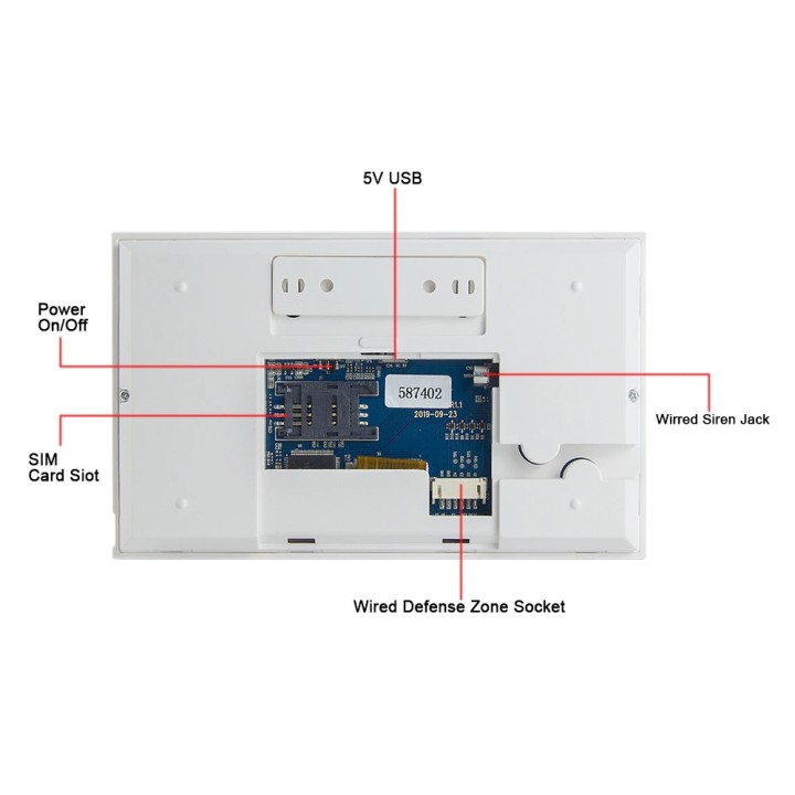 Drahtloser Alarm tuya apps gsm wifi 2 Fernbedienung 2 Tag 1 sf Kontakt 1 ir Radio 1 kabelgebundene Sirene
