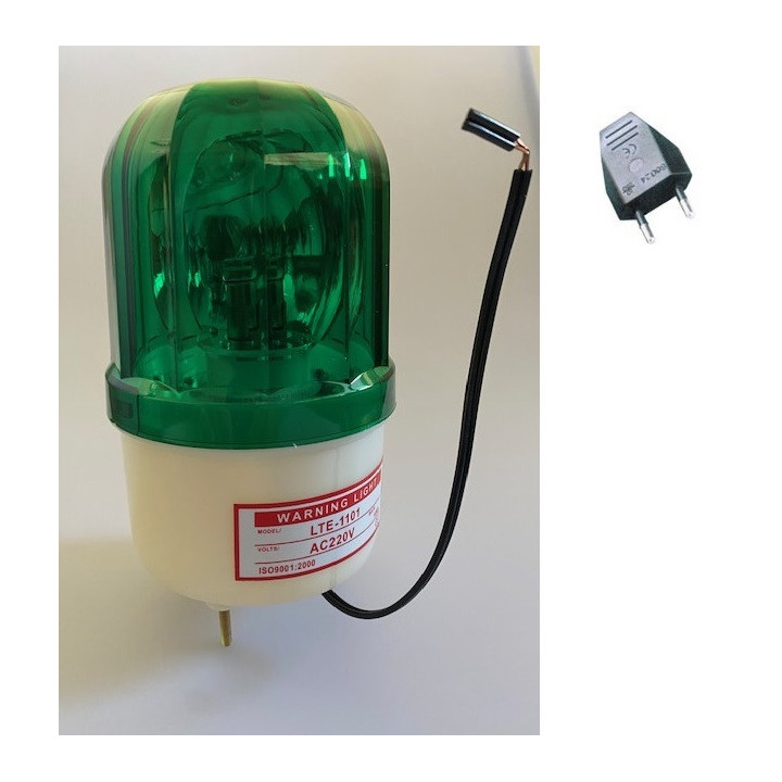 Electrical rotating light 220vac 10w green fixed rotating light (fixation by screw) light warning emergency lights warning light