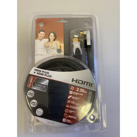 enchufe del cable HDMI para conectar el cable HDMI 2.50m pac401t025  profesional