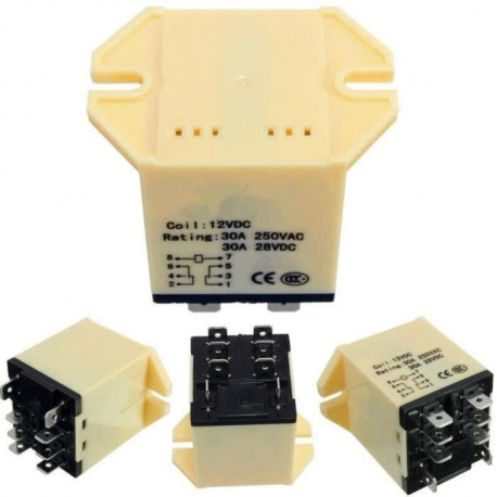 Relè di alimentazione generale JQX-30F 2Z tipo plug-in CC 12V 30A DPDT 8 pin