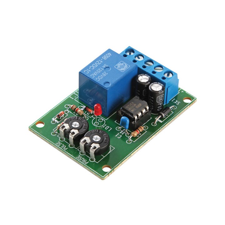 Minuteur intervalle 12v pulsation ajustable entre 0.5 et 5s relais  NO NC 3A pause ajustable entre 2.5 et 60s WMT136