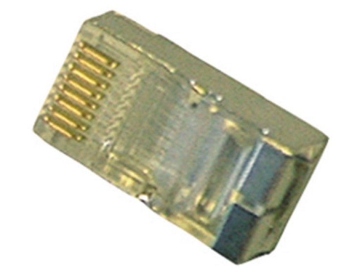 Modular plug rj45 8p/8c for network (1 piece) 8 poles plug male armored co8p8cmbl cen - 1