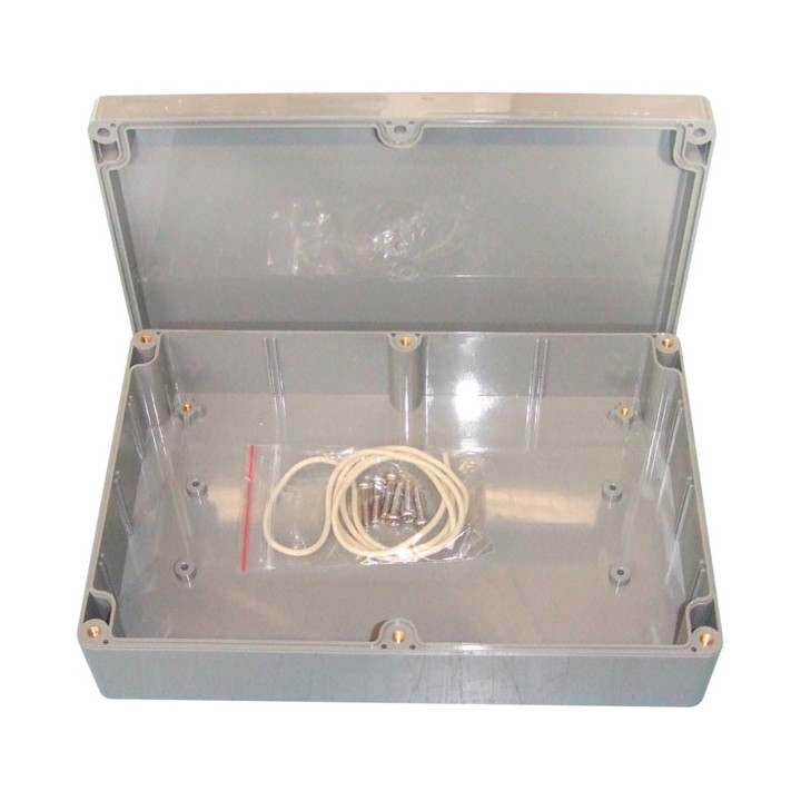 Abgedichtetes abs gehause dunkelgrau 222x146x55mm velleman - 1