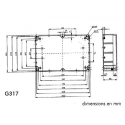 Caja estanca abs gris oscuro 222 x 146 x 55mm velleman - 2