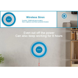 Autonomous wireless siren 433MHz tuya sound and light home security alarm system