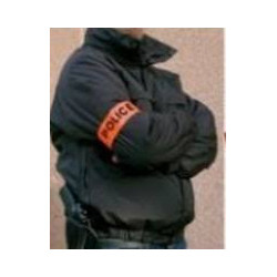 Armband orange fluorescent police armband velcro armband jr international - 3