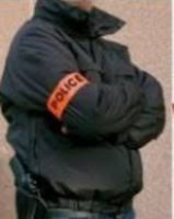 Armbinde fur polizei farbe orange fluoreszierend mit klettverschluss armbinde sicherheit armbinde jr international - 3