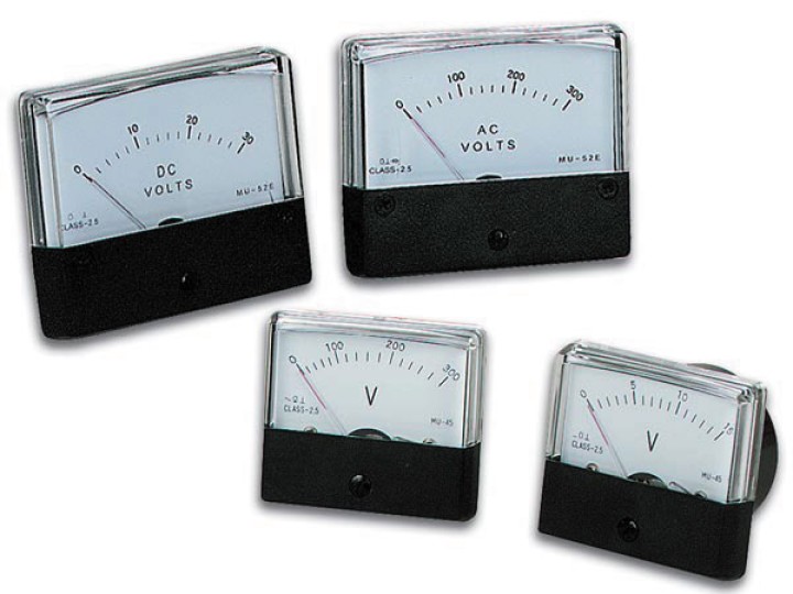 Analogue voltage panel meter 15v dc 60 x 47mm velleman - 2