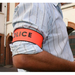 Armband orange fluorescent police armband velcro armband jr international - 5