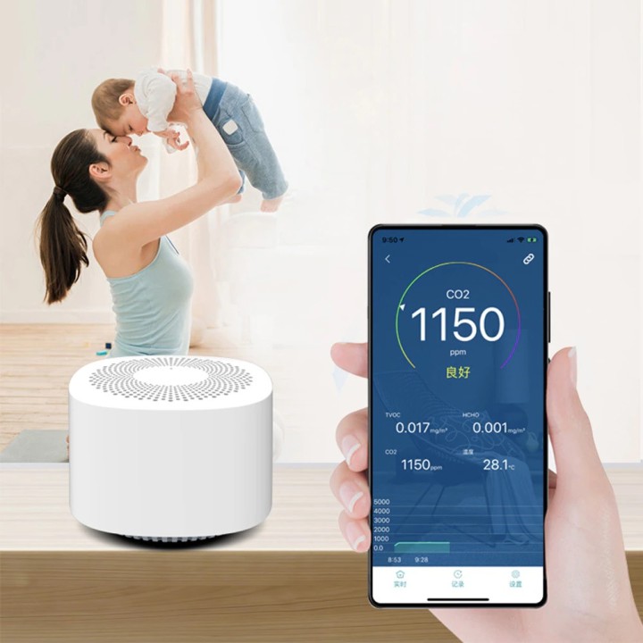 Air Quality Tester Digital CO2 Detector Phone APP Carbon Dioxide Analyzer